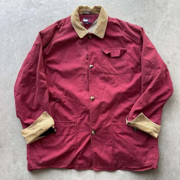 Tommy Hilfiger Other - Vintage Tommy Hilfiger Jacket Mens XL Barn Coat 90s Chore Back Pockets Corduroy